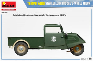 MiniArt 38059 TEMPO E400 STAHLBLECHPRITSCHE 3-WHEEL TRUCK 1/35 – zdjęcie 12