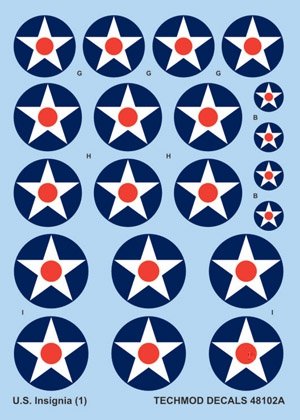 Techmod 48102 - US National Insignia 1919-1942 1/48 – immagine 2