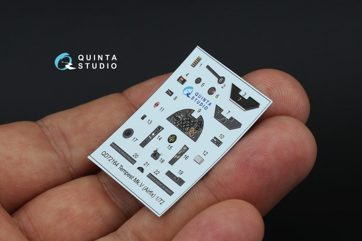Quinta Studio QD72164 Tempest Mk.V 3D-Printed colored Interior on decal paper (Airfix) 1/72 – image 5