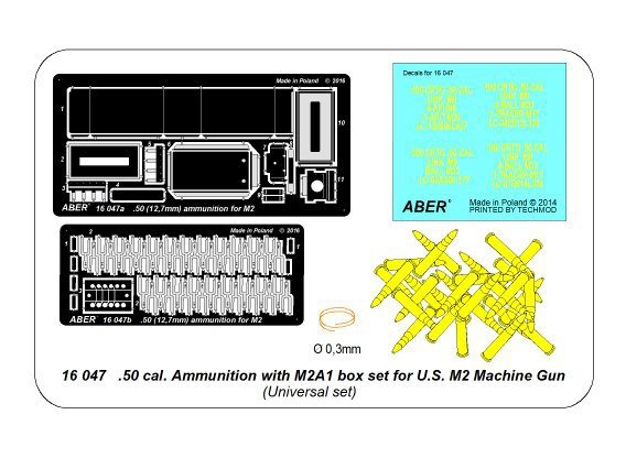 Aber 16047 50 cal. Ammunition with M2A1 box set for US M2 Machine Gun 1/16 – image 11