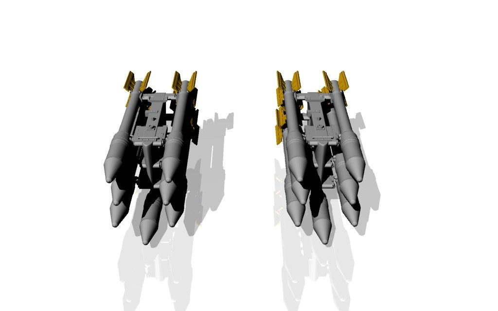 Armory Models ACA4814 S-3K unguided missiles w/ APU-14U launcher rack 1/48 – zdjęcie 3