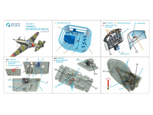 Quinta Studio QD+48511 MiG-3 3D-Printed coloured Interior on decal paper (Trumpeter) 1/48 – zdjęcie 5