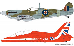 Airfix 50187 Supermarine Spitfire &amp;amp; RAF Red Arrows Hawk - Gift Set 1/72 – zdjęcie 4