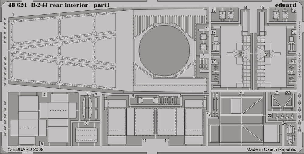 Eduard 48621 B-24J rear interior 1/48 Revell Academy – image 2