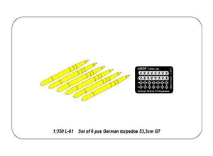 Aber 350L-61 Ensemble de 6 torpilles allemandes 53,3 cm G7 (1/350) – image 4
