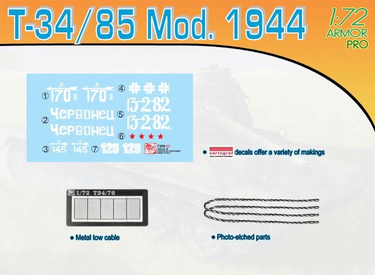 Dragon 7269 T-34/85 Mod.1944 1/72 – zdjęcie 6