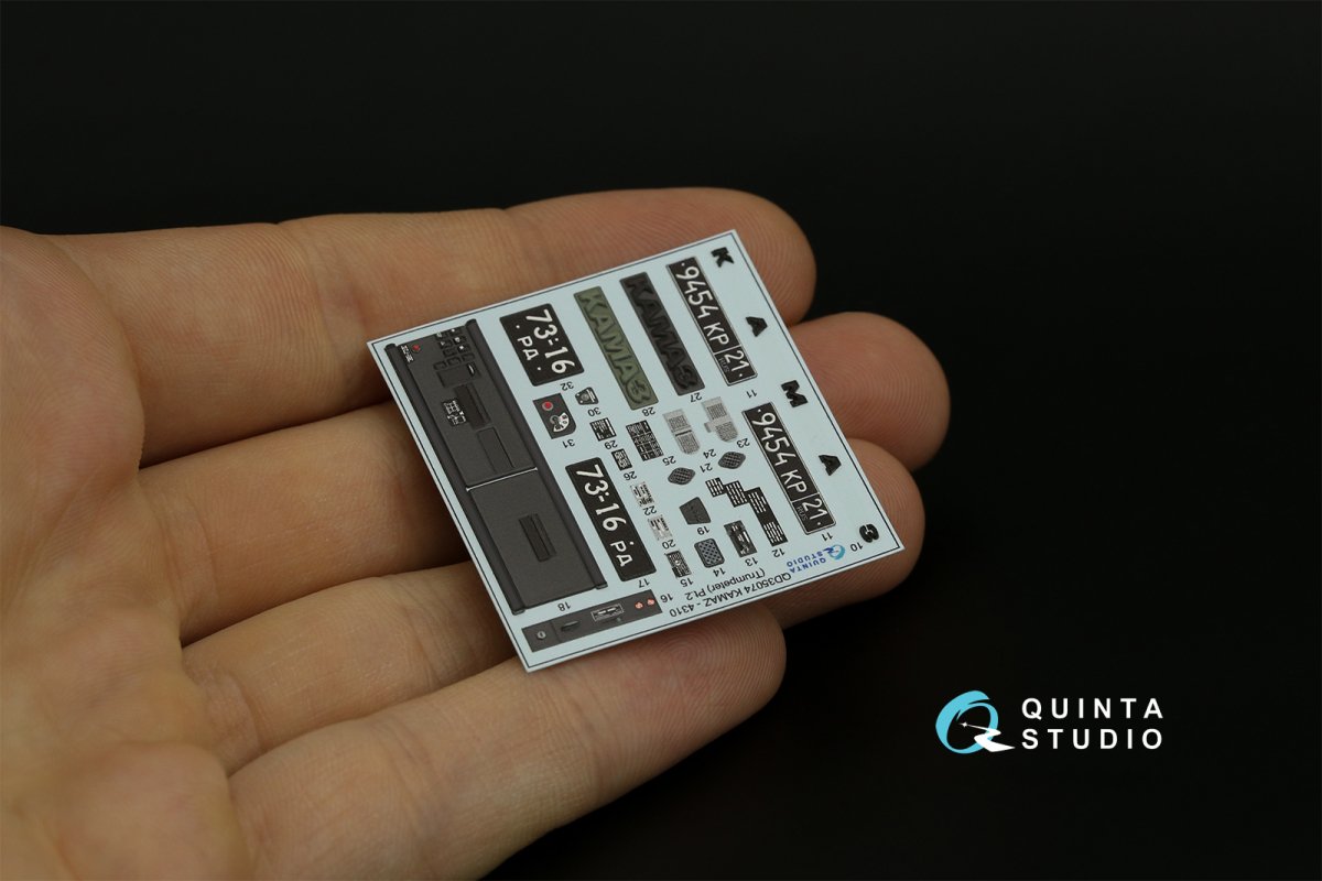 Quinta Studio QD35074 KAMAZ 4310 3D-Printed &amp;amp; coloured Interior on decal paper (Trumpeter) 1/35 – zdjęcie 5