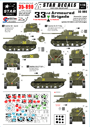 Star Decals 35-890 33rd Armoured Brigade 1944-45 1/35