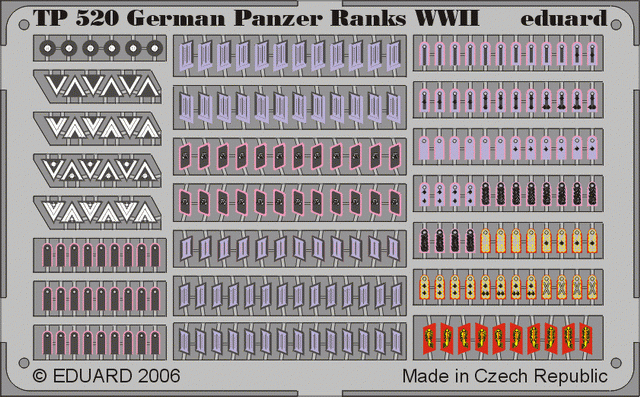 Eduard TP520 German Panzer Ranks WWII 1/35
