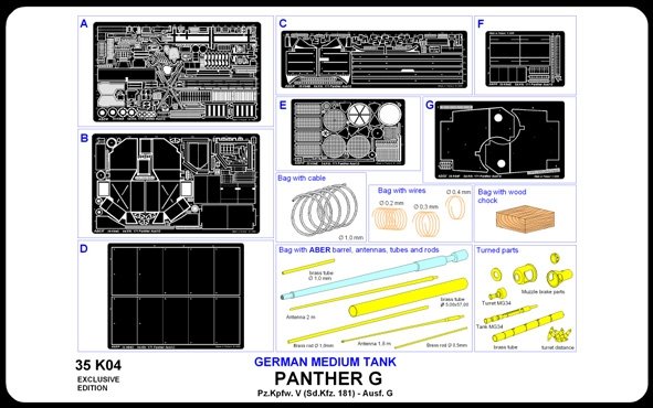 Aber 35K04 German medium tank Pz. Kpfw. V, Panther, Ausf. G (Sd. Kfz. 171) 1/35 – image 5