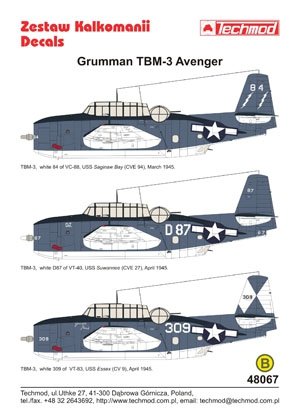 Techmod 48067 - Grumman TBM-3 Avenger 1/48 – imagen 2