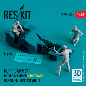 RESKIT RSF48-0034 MJ-1 Jammer Driver airmens (Gulf War) (MJ-1B, MJ-1B/C) (scene 1) (3 pcs) (3D Printed) 1/48 – zdjęcie 2