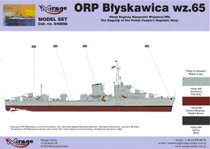 Mirage Hobby 840096 ORP Błyskawica wz.65 Okręt flagowy Marynarki Wojennej PRL MODEL SET 1/400 – zdjęcie 2