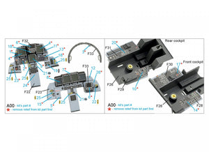 Quinta Studio QDS-32119 F-15E 3D-Printed &amp;amp; coloured Interior on decal paper ( Tamiya ) (small version) 1/32 – zdjęcie 2