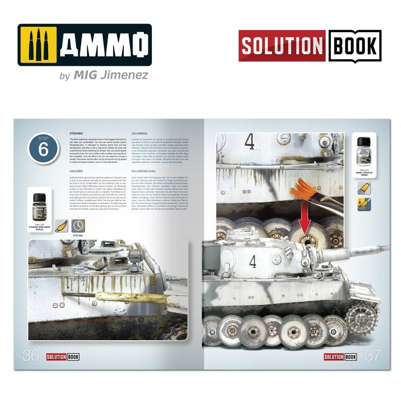 AMMO of Mig Jimenez 6601 How to paint WWII German winter vehicles (Solution book) Multilingual – zdjęcie 5