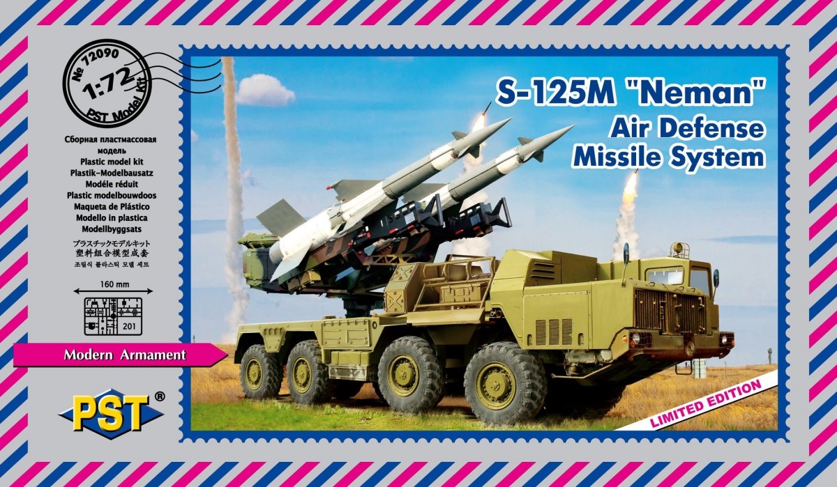 PST 72090 S-125M Neman Air Defense Missile System Limited Edition 1/72