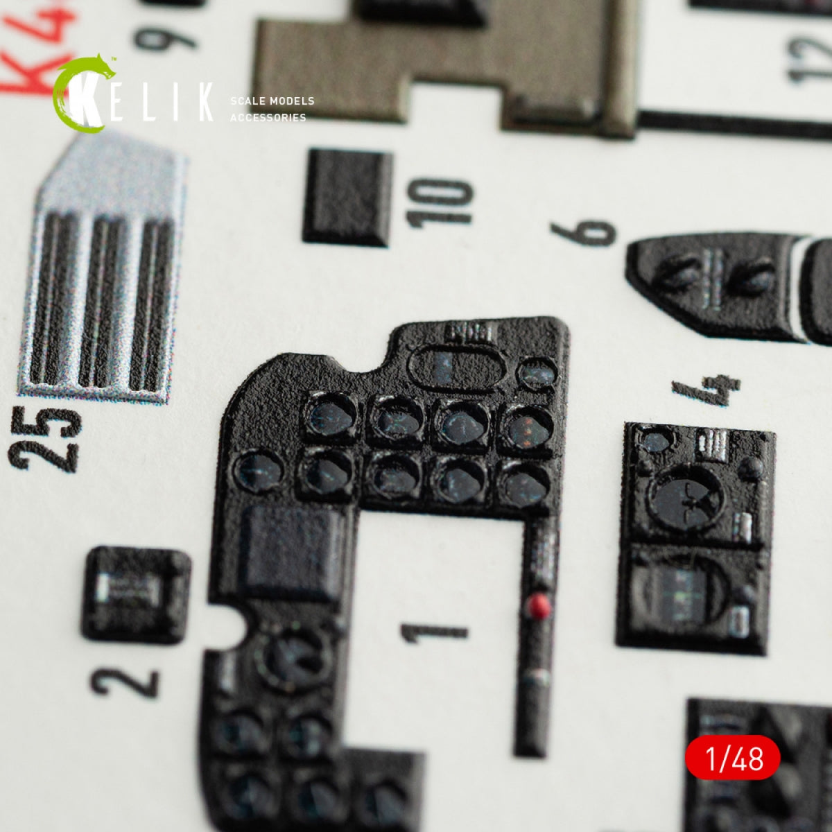 KELIK K48058 P-61B BLACK WIDOW INTERIOR 3D DECALS FOR GWH KIT 1/48 – zdjęcie 7