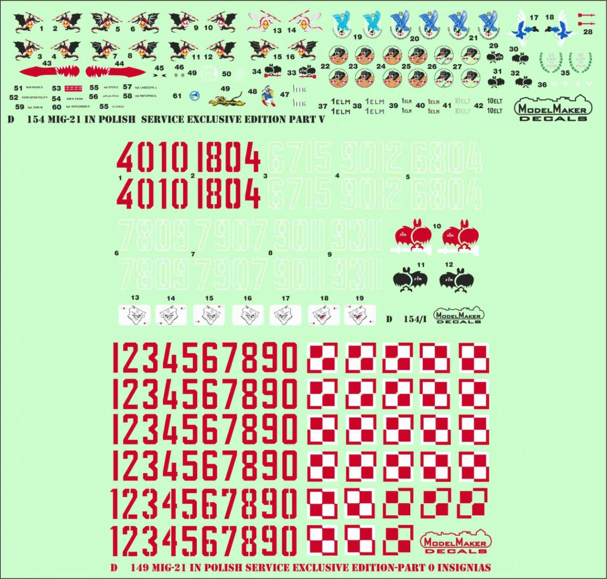 ModelMaker Decals D48154 MiG-21 in Polish service exclusive edition part V 1/48 – zdjęcie 5