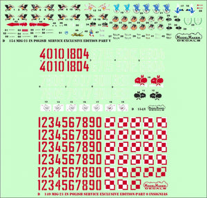 ModelMaker Decals D48154 MiG-21 in Polish service exclusive edition part V 1/48 – zdjęcie 5