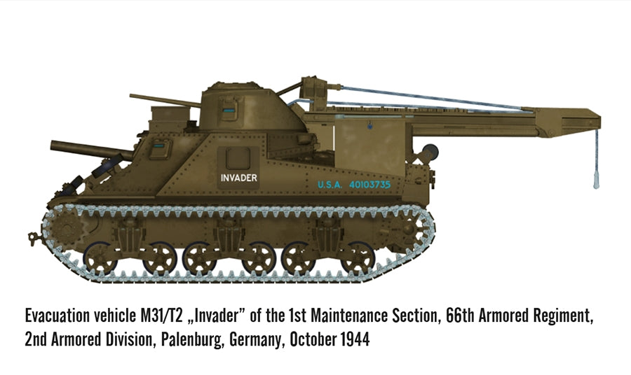 Mirage Hobby 720004 M31/T2 Heavy Wrecker WW2 US. Army 1/72 – zdjęcie 8