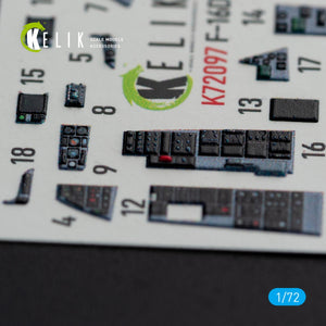 KELIK K72097 F-16D interior 3D decals for Revell kit 1/72 – image 6