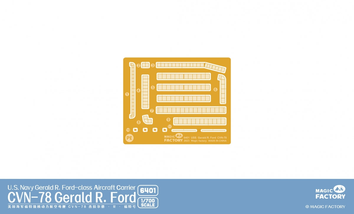 Magic Factory 6401 USS Gerald R. Ford (CVN-78) - US Navy Gerald R.Ford - class Aircraft Carrier 1/700 – zdjęcie 14