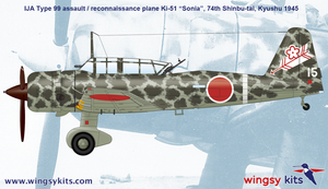 Wingsy Kits D5-05 IJA Type 99 assault/recon. plane Ki-51 “Sonia” 1/48 – zdjęcie 18