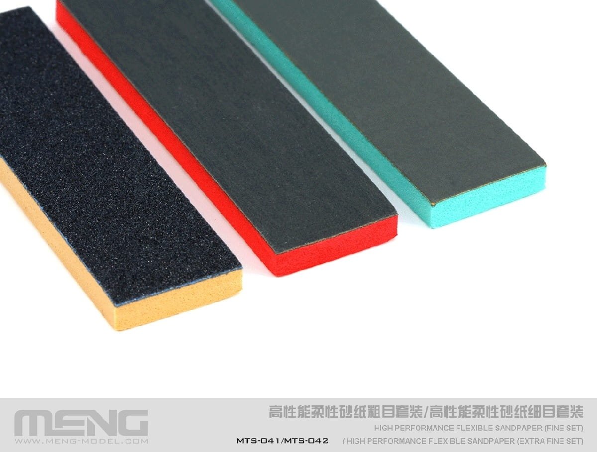 Meng Model MTS-041a High Performance Flexible Sandpaper (Fine Refill Pack/180) (sanding kit - refill) – image 2