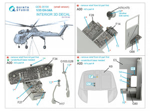 Quinta Studio QDS-35100 CH-54A 3D-Printed &amp;amp; coloured Interior on decal paper (ICM) (Small version) 1/35 – zdjęcie 2