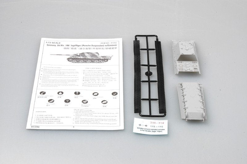 Trumpeter 07294 allemand Sd.Kfz 186 Jagdtiger (équipement Porsche) en Zimme (1/72)  – image 3