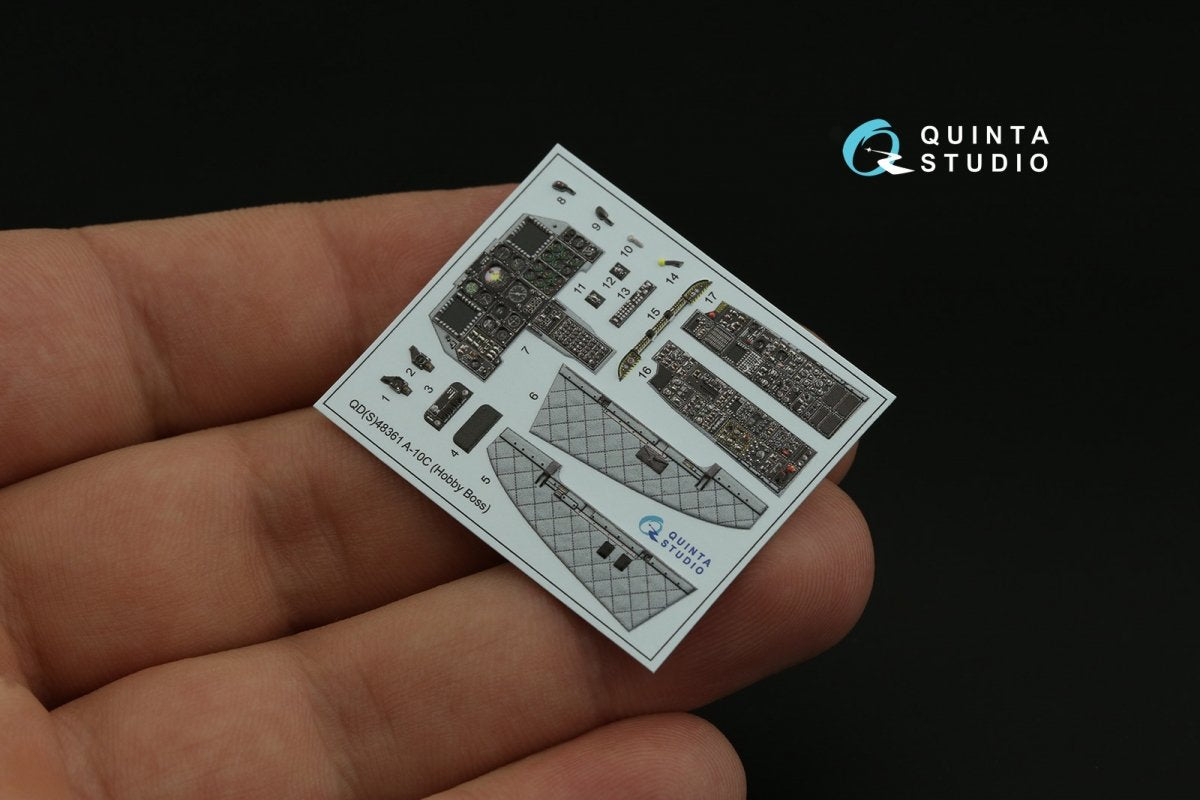 Quinta Studio QDS-48361 A-10C 3D-Printed &amp;amp; coloured Interior on decal paper (Hobby Boss) (Small version) 1/48 – zdjęcie 3