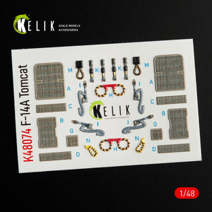 KELIK K48074 F-14A TOMCAT INTERIOR 3D DECALS FOR ITALERI KIT 1/48 – zdjęcie 3