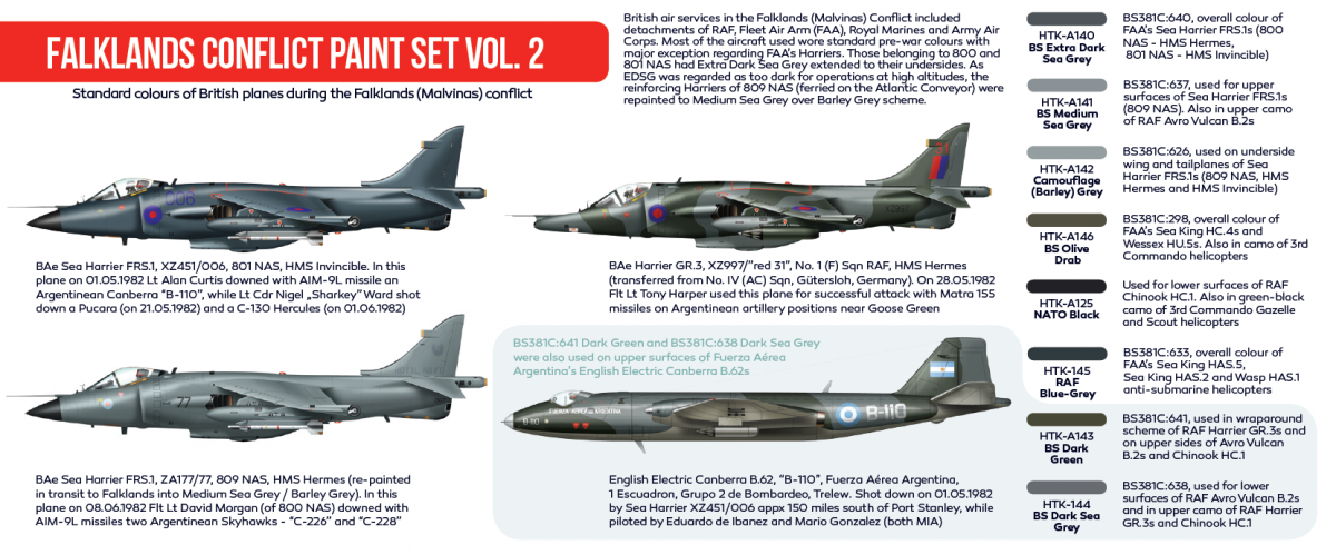 Hataka HTK-AS28 Falklands Conflict paint set vol. 2 (8x17ml) – zdjęcie 2