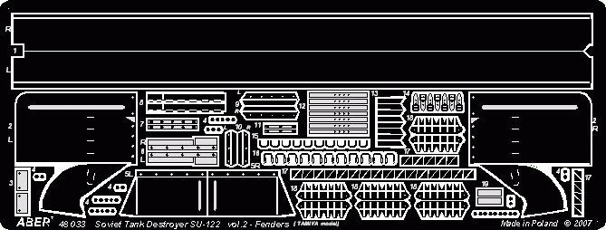 Aber 48033 SU-122 - cz. 2 - zestaw dodatkowy - błotniki Tamiya 1/48 – zdjęcie 4