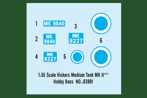 Hobby Boss 83881 Vickers Medium Tank MK II** 1/35 – zdjęcie 3