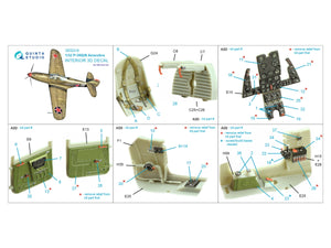 Quinta Studio QD32216 P-39Q/N Airacobra 3D-Printed coloured Interior on decal paper (KittyHawk) 1/32 – zdjęcie 2