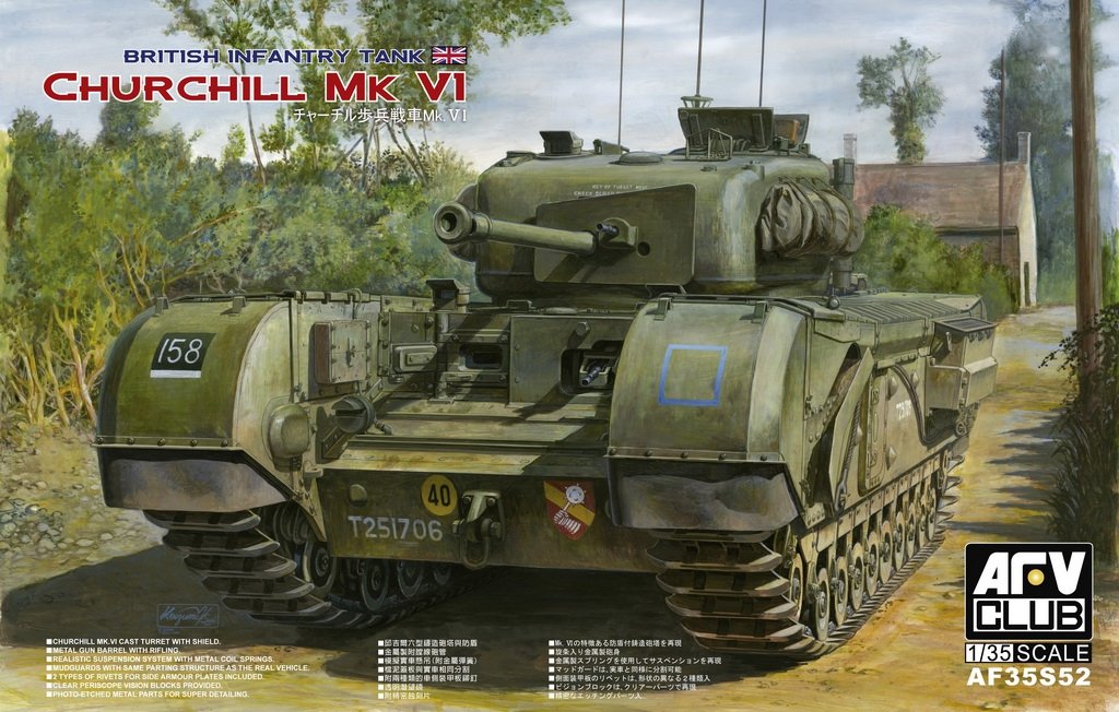 AFV Club 35S52 Churchill Mk.VI with Ordnance QF 75mm Mk.V gun