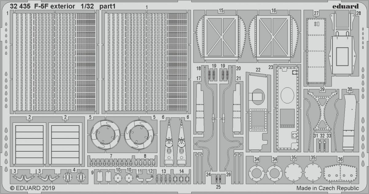 Eduard 32435 F-5F exterior 1/32 KITTY HAWK