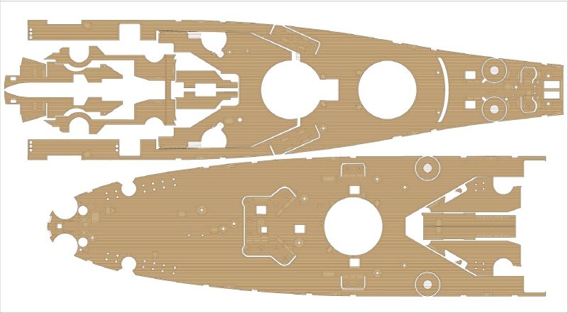 Pontos 37026FN USS BB-63 Missouri 1945 Advanced Detail Up Set (Teak tone stained wooden deck) 1/350 – image 15