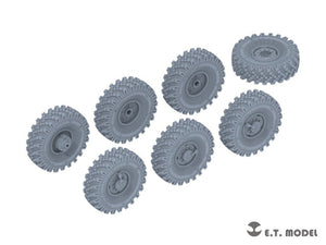ET Model P35-116 Russian URAL-4320 Truck Weighted Road Wheels(3D Printed) For TRUMPETER Kit 1/35