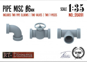 RT-Diorama 35691 Pipe Misc. 6mm 1/35 – zdjęcie 2