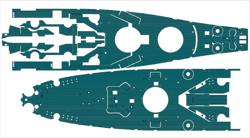 Pontos 37026FB USS BB-63 Missouri 1945 Advanced Detail Up Set (Deck Blue 20B stained wooden deck) 1/350 – zdjęcie 8