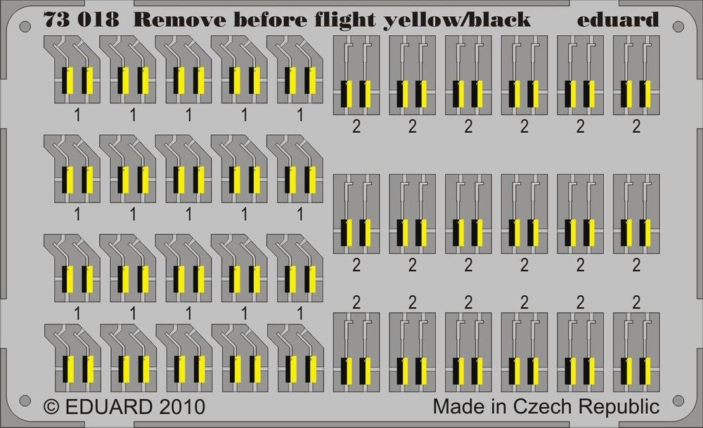 Eduard 73018 Remove Before Flight - yellow/ black 1/72