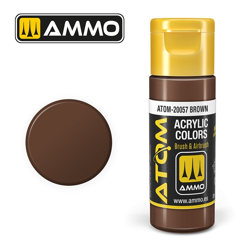 AMMO of Mig Jimenez 20057 ATOM COLOR Brown 20ml