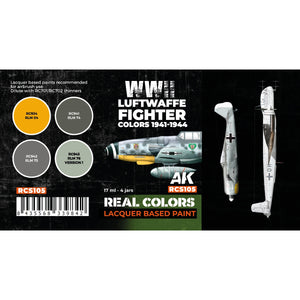 AK Interactive RCS105 Luftwaffe Fighter Colors 1941-1944 4x17ml – zdjęcie 2