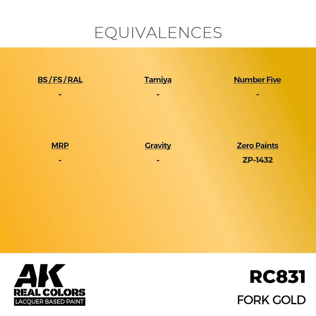 AK Interactive RC831 Fork Gold 17 ml – imagen 3