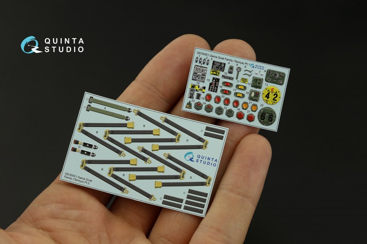 Quinta Studio QD35051 Gama Goat family 3D-Printed &amp;amp; coloured Interior on decal paper (Tamiya) 1/35 – zdjęcie 3