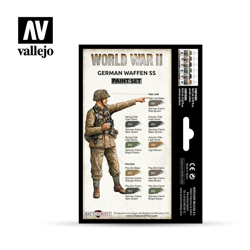 Vallejo 70207 WWII German Waffen SS 6x17ml – zdjęcie 2
