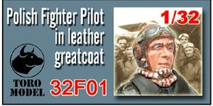 ToRo Model 32F01 Wrzesień 1939 - Pilot w Płaszczu Skórzanym / Polish Fighter Pilot in leather greatcoat 1/32 – zdjęcie 2