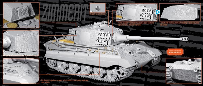 Dragon 6840 Sd.Kfz.182 Kingtiger Henschel Production w/Zimmerit s.Pz.Abt.505 Russia 1944 1/35 – imagen 2